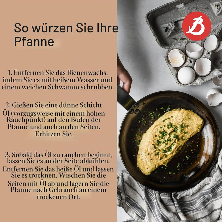 De Buyer - Crêpe-Pfanne MINERAL B aus Eisenstahl -24 cm Durchmesser - 5615.24