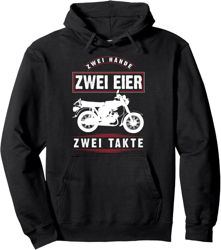 Moped Shirt Zwei Eier Zwei Hände Zwei Takte | 1:50 Ostalgie Pullover Hoodie