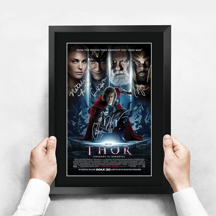 HWC Trading Thor A3 Gerahmte Signiert Gedruckt Autogramme Bild Druck-Fotoanzeige Geschenk Für Chris