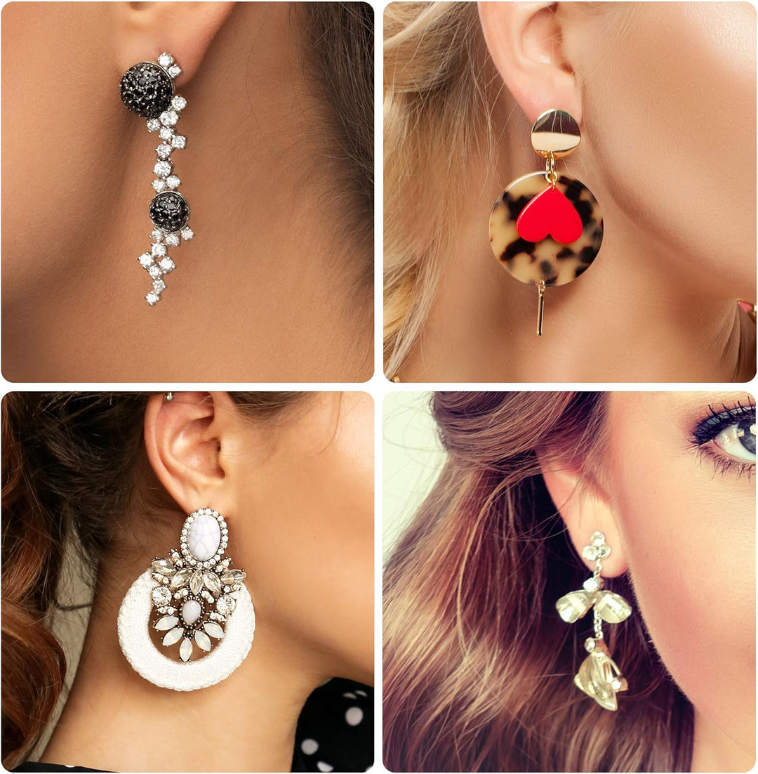 BQTQ Schmuck Basteln Zubehör, 4240 Stück Ohrring Machen Kit Ohrhaken Sprung Ringe Ohrstopper Ohrstec