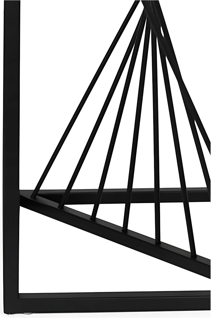 Pflanzenständer River - 24x24x40cm - Farbe Schwarz - für Zimmerblumen - Metallregal - Dekorativer Ti