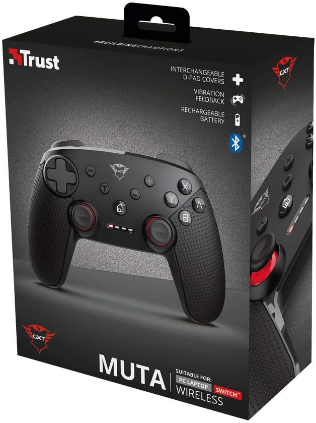 Trust Gaming GXT 1230 Muta PC & Nintendo Switch Controller Kabellos, Aufladbare Batterie, Bluetooth/