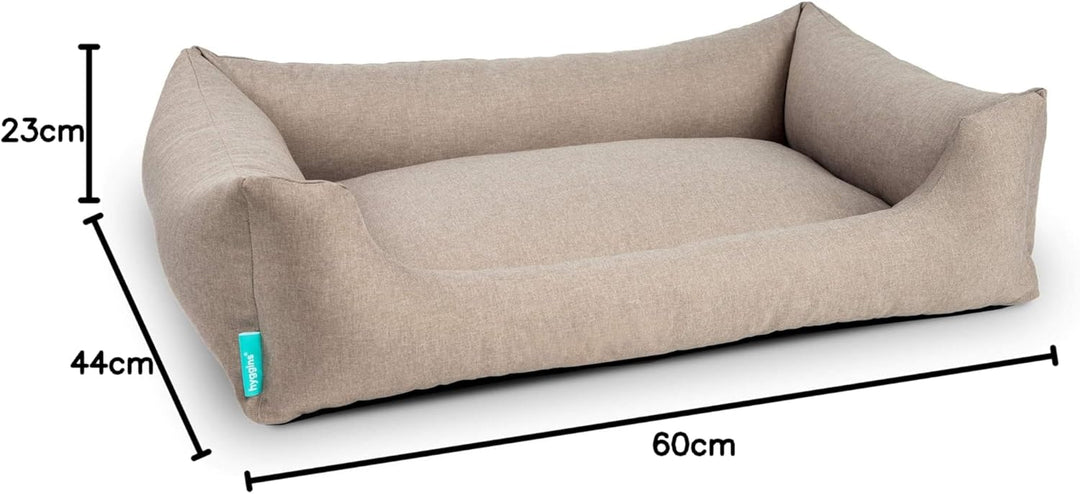 Hyggins Dreamer Pure Hundebett | Bezug abnehmbar und waschbar | Robust und pflegeleicht (S 60 x 44cm