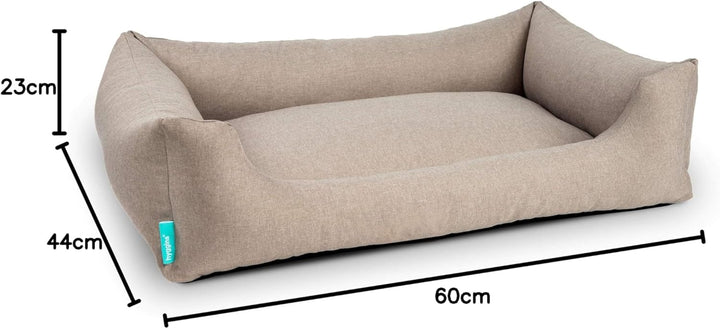 Hyggins Dreamer Pure Hundebett | Bezug abnehmbar und waschbar | Robust und pflegeleicht (S 60 x 44cm