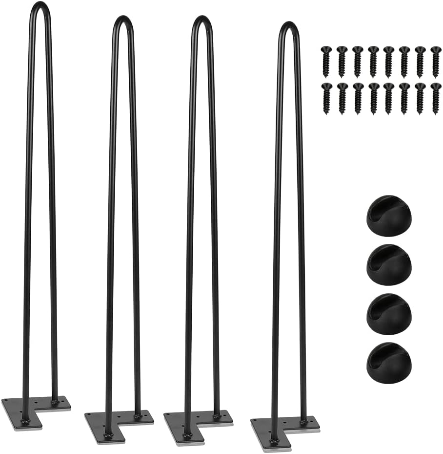Ikodm 4er Set Hairpin Legs 72cm Möbelfüsse, Austauschbare Tisch &Schrank Beine Haarnadelbeine möbelb