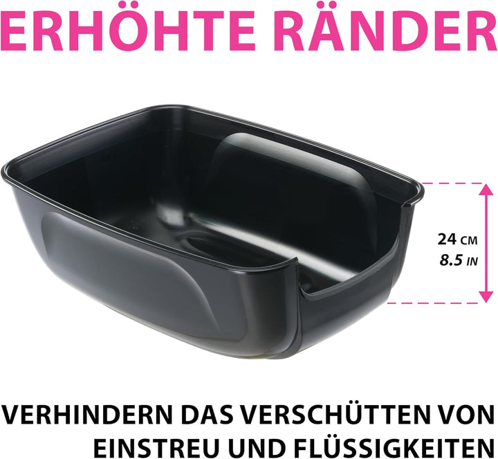 Ferplast Katzenklo XXL, offene Katzentoilette Extra Large, aus Kunststoff, für grosse Katze L 67 × W