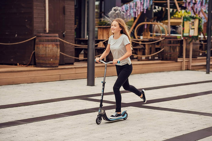 GLOBBER Flow Foldable 125 – Tretroller, 125 mm, ABEC 5, höhenverstellbar, Klappmechanismus schwarz-g