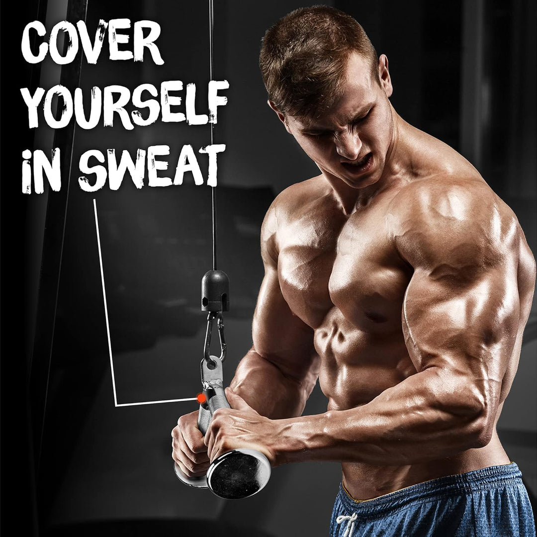 Yes4All LAT-Pull-Down-Kabelaufsatz, Trizeps-Pressstange, V-förmige Stange mit Diamant-Rändelgriff, B