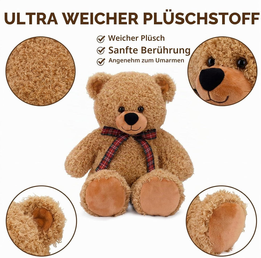 Bebamour Plüsch Bären Spielzeug Stofftierpuppe für Jungen und Mädchen Plüschspielzeug Geburtstagsges