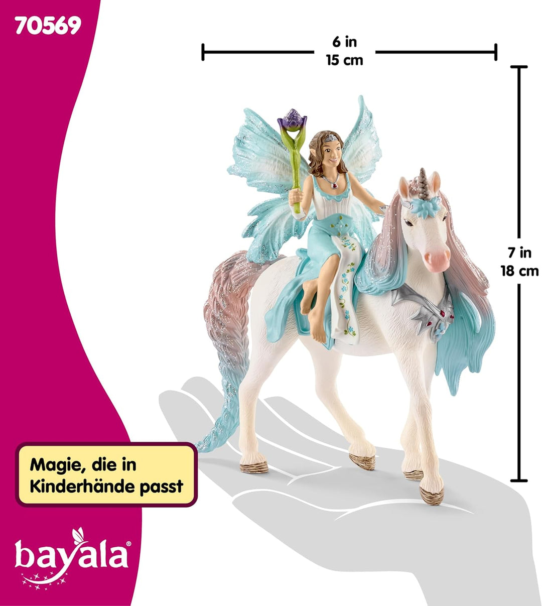 schleich BAYALA 70569 Elfe Eyela mit Prinzessinnen Einhorn - Spielset - Funkelnde Fliegende Prinzess