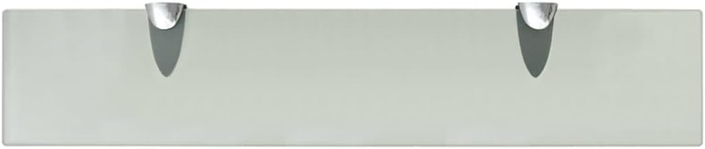 vidaXL Wand Regal Glasregal Glasboden Glasablage Badregal Mattiert 50x10 cm 8 mm Weiss 50 x 10 cm/1,