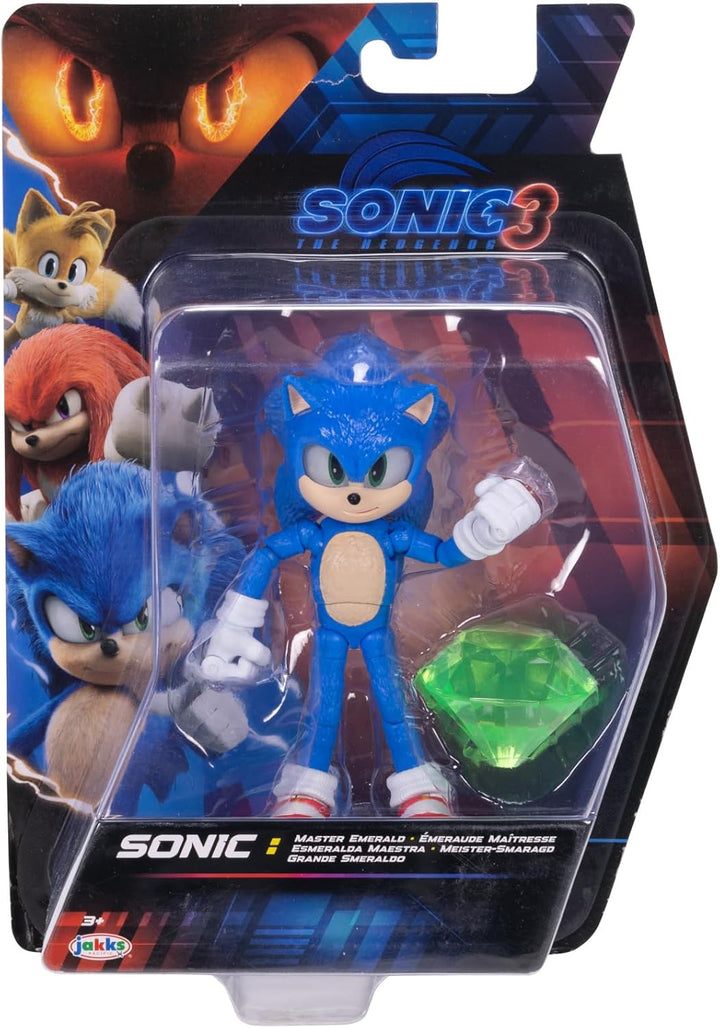 Sonic The Hedgehog Sonic 3 Movie Sonic mit Smaragd-Accessoire, Spielzeugfigur von Jakks Pacific, 13