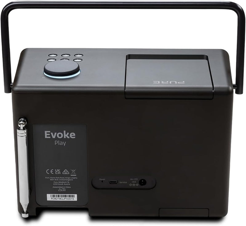 Pure Evoke Play vielseitiges Musiksystem für innen und aussen (DAB+/UKW Radio, Internetradio, Podcas
