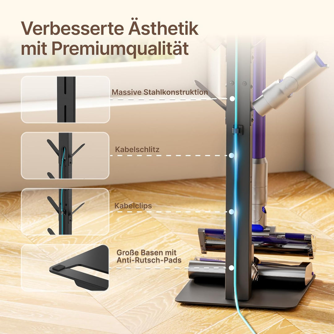 PEGZONE Ständer Kompatibel für Dyson Gen5 V15 V12 V11 V10 V9 V8 V7 V6, für Tineco S11 A10 A11, für E
