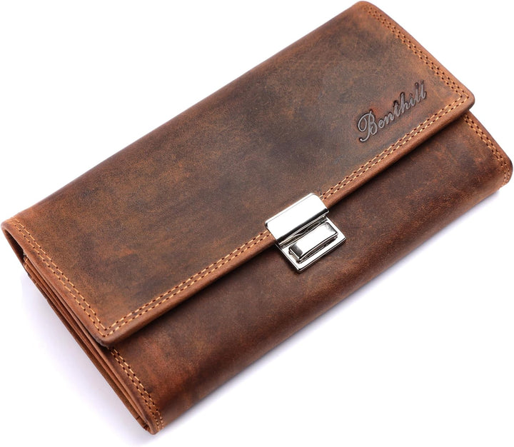 Benthill Kellner Geldbörse Leder - Echtleder Kellnerportemonnaie mit RFID Schutz - XXL Robuste Kelln