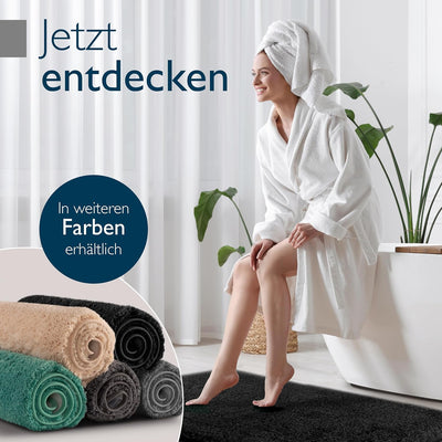Beautissu Badematte rutschfest 120x70 cm – Duschvorleger Hochflor Badteppich rutschfest Waschbar Sha