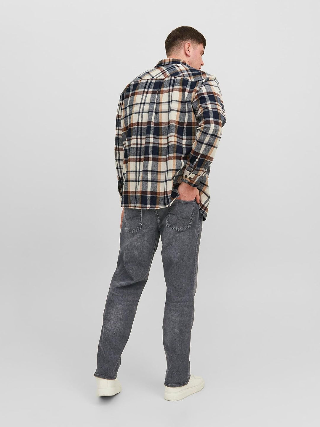 JACK &amp; JONES Male Tapered Fit Jeans Plus Size JJIMIKE JJORIGINAL SQ 270 NOOS PLS Tapered Fit Jeans 4