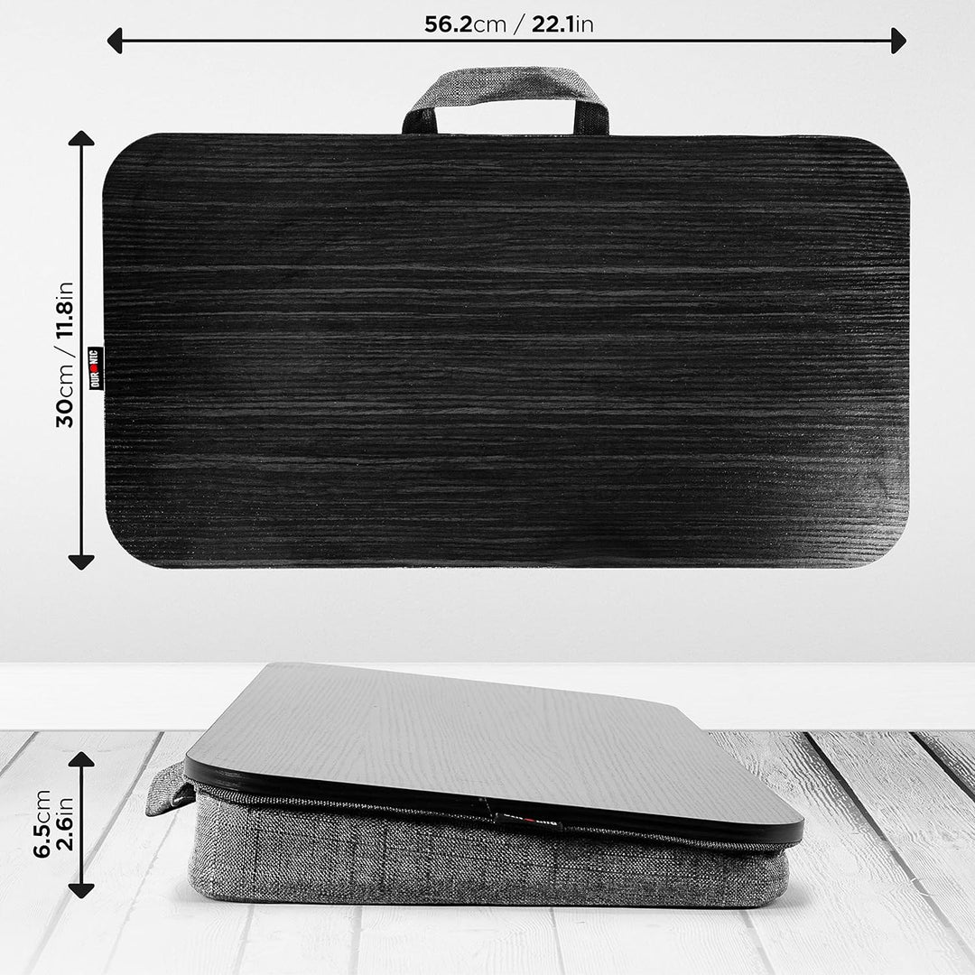 Duronic DML412 Laptopständer | Ergonomischer Laptop Tisch mit Kissen | Laptop Halterung mit Schaumst
