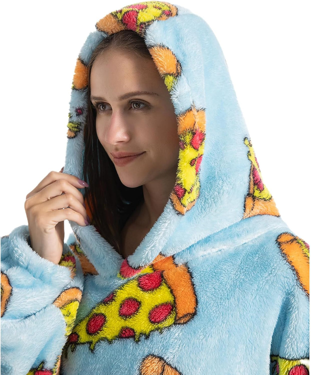 Ultra Weiche Hoodie Decke mit Ärmeln Warme Flanell Decke zum Anziehen für Zuhause Sofa und Bett, Kus