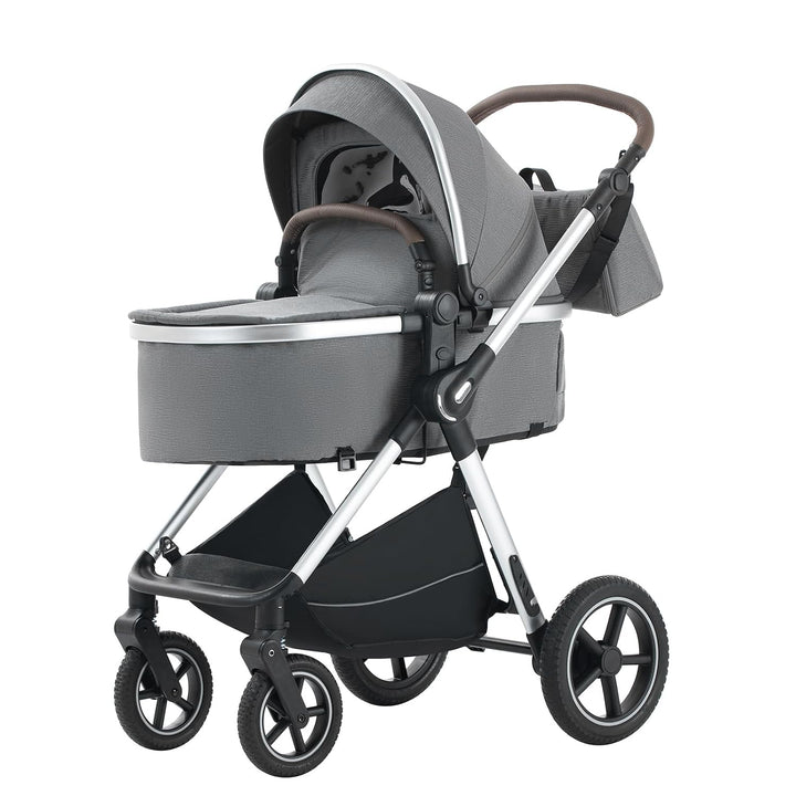 kinderwagen 3 in 1 Kombikinderwagen für Neugeborene robustes leichtes Aluminiumgestell geeignet bis