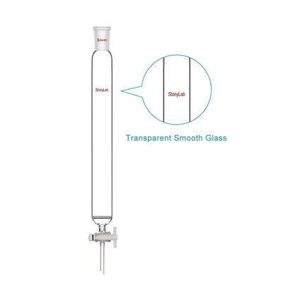 stonylab Chromatographie Säule aus Borosilikatglas, Chromatography Column 24/40 Gelenk Chromatograph