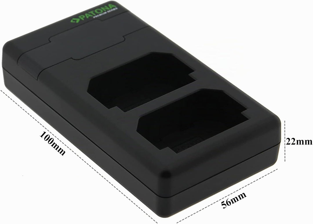 PATONA NP-FZ100 PD-Performance Akku-Ladegerät (1500mA) USB-C Mini Dual LCD - PD/QC fähig (161858)