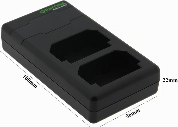 PATONA NP-FZ100 PD-Performance Akku-Ladegerät (1500mA) USB-C Mini Dual LCD - PD/QC fähig (161858)