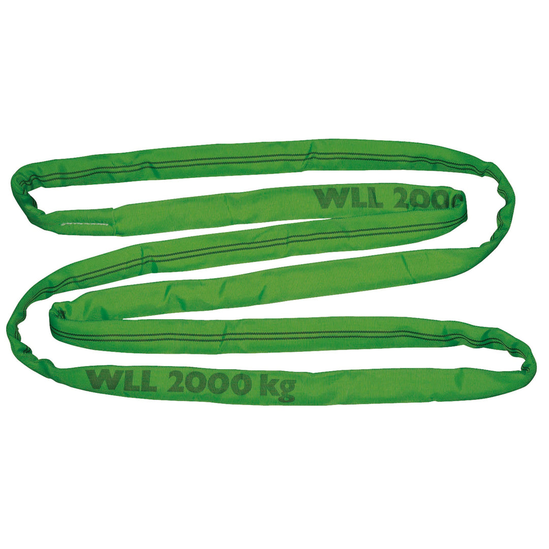 Kerbl Rundschlinge, Tragkraft 2t/4t Umfang 6m, doppelt ummantelt Grün 6 m 2000 kg, Grün 6 m 2000 kg