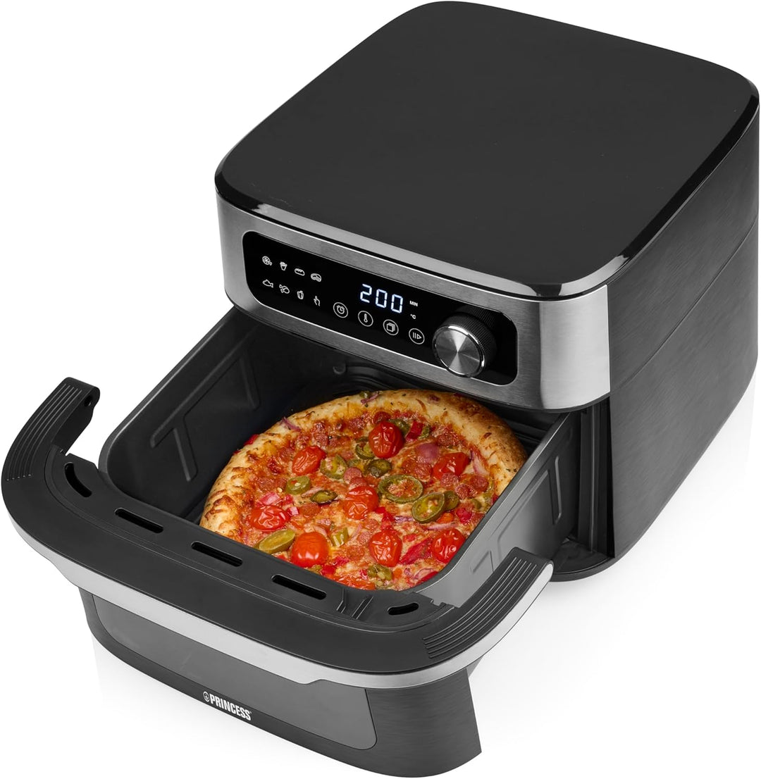 Princess MaxiCrisp Heissluftfritteuse, 10 L XXL-Kapazität, 1700 W, 8 Automatische Programme, Digital