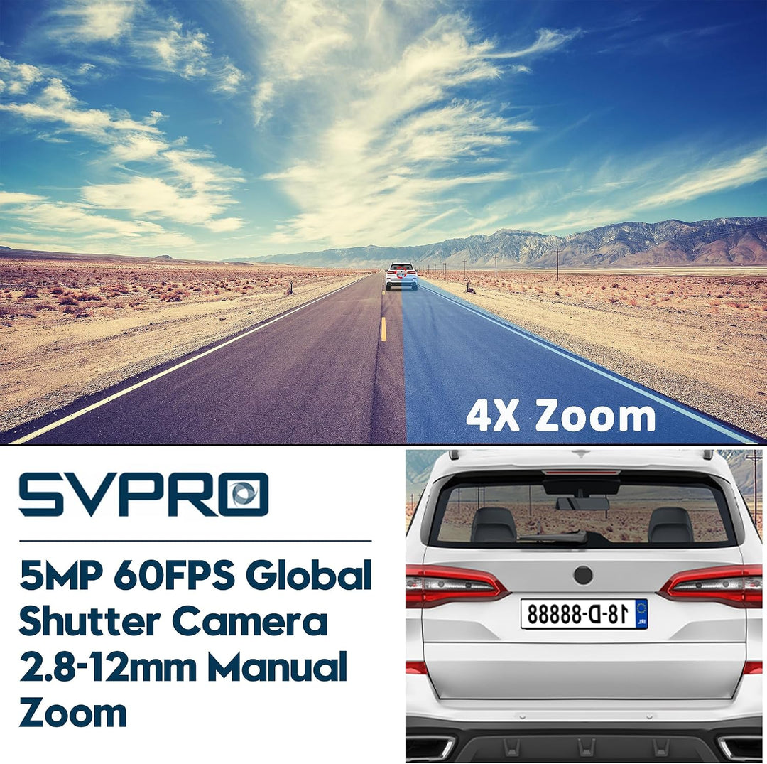 Svpro 5MP 60 fps USB 3.0 Global-Shutter-Kamera mit 2,8–12 mm manuellem Objektiv, 4-Fach optischer Zo