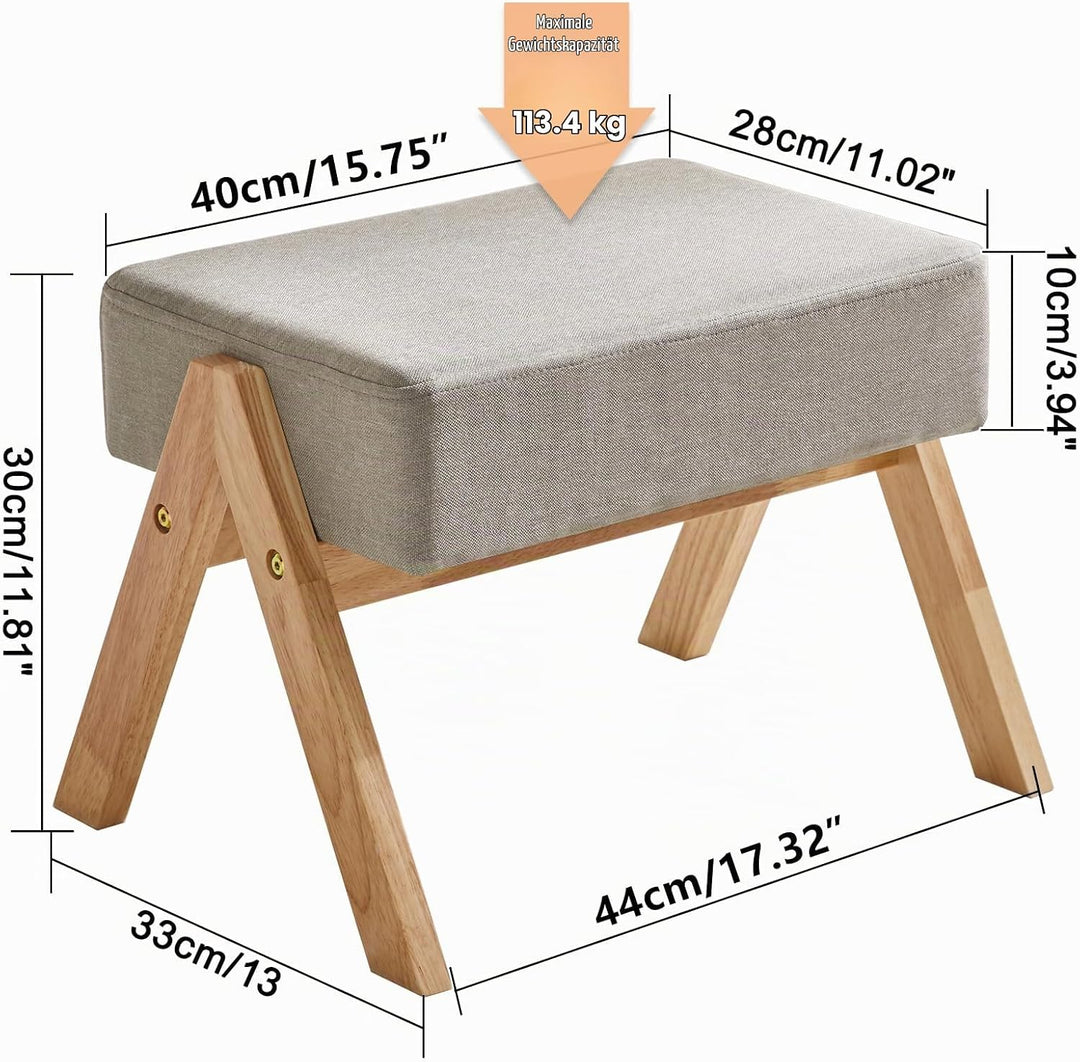 YMYNY Fusshocker, Ottoman klein, Schuhe Wechselhocker, Hilfsfusshocker, Typ A Moderner Stabiler Holz