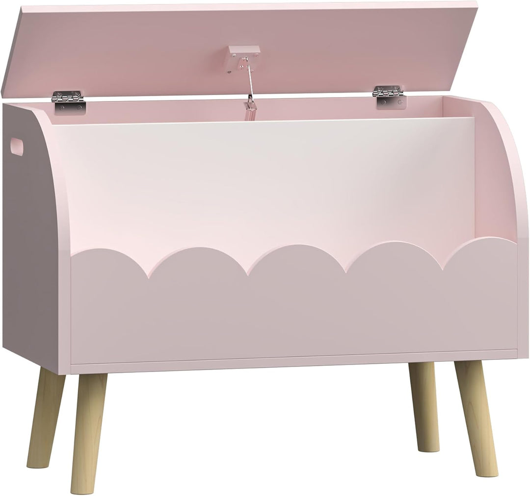 [en.casa] Spielzeugkiste mit Deckel Vestnes Kuscheltier Aufbewahrung Kinderzimmer Wellendesign Truhe