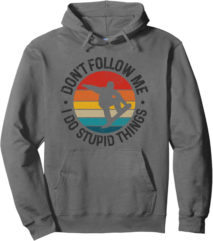 Snowboard Vintage Retro Snowboarder Lustig Geschenk Pullover Hoodie