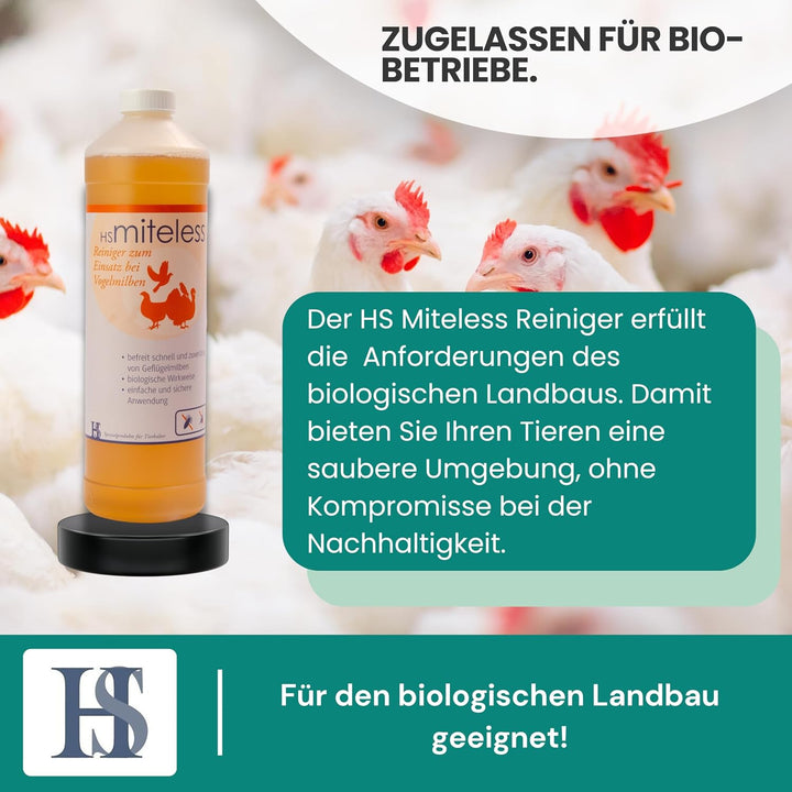 H&S HS Miteless 1000ml- Stallreinger zum Einsatz bei der roten Vogelmilbe