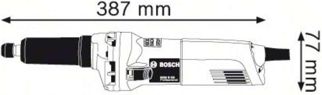 Bosch Professional Geradschleifer GGS 8 CE (Leistung 750 Watt, Leerlaufdrehzahl 2.500 – 8.000 min-1,