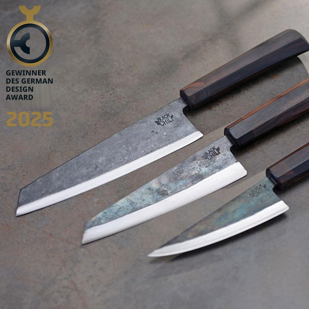 Black Chili MESSER »PIRATENSET« Extrem scharf - Handgeschmiedetes Küchenmesser-Set aus vietnamesisch
