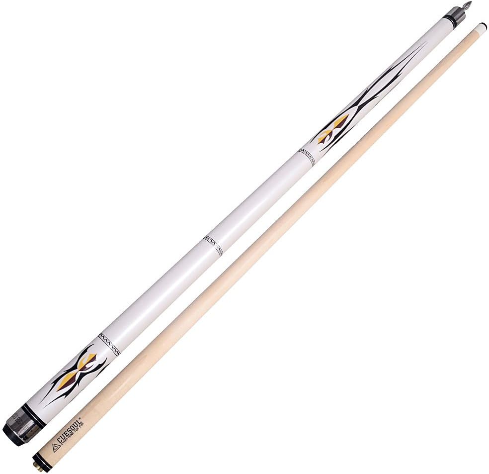 DHOLE CUESOUL 58 "2 Piece Maple Billiard Queue 19 Unzen white+CASE 11.5mm, white+CASE 11.5mm
