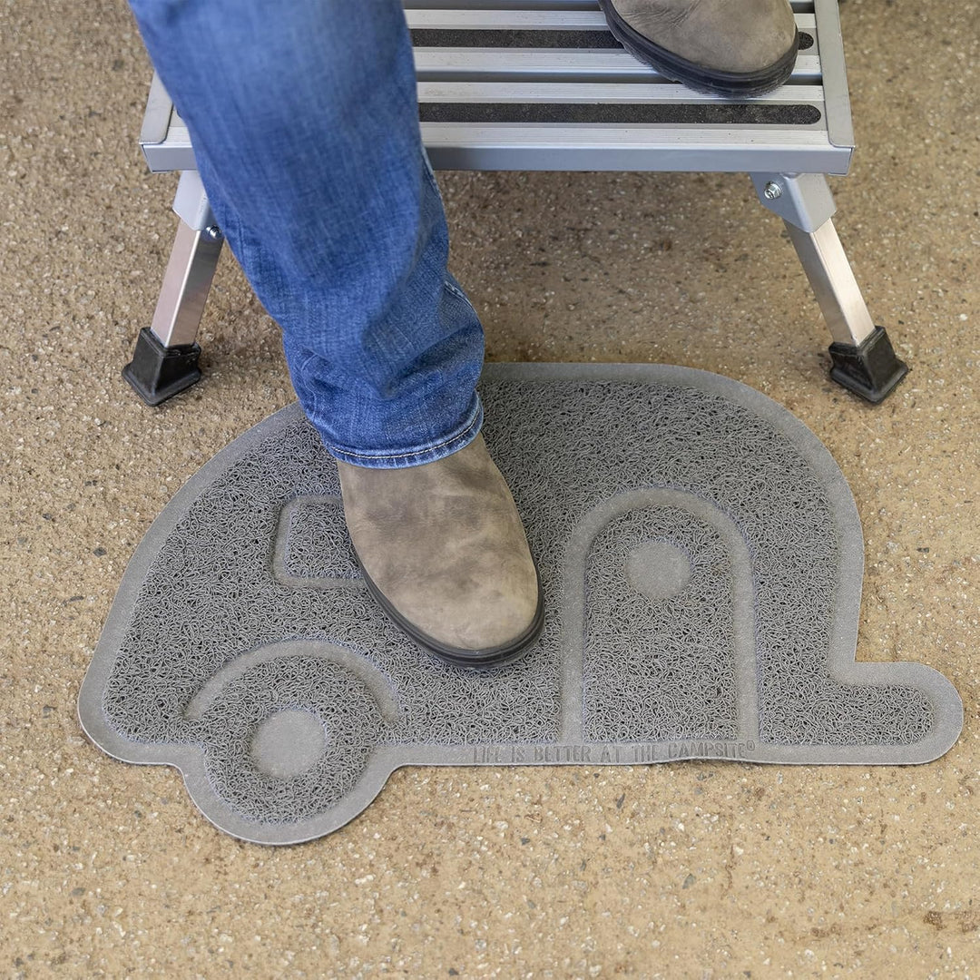 Camco 43677 Alu-Hocker mit ausklappbaren Füssen Feste Stufe, Feste Stufe