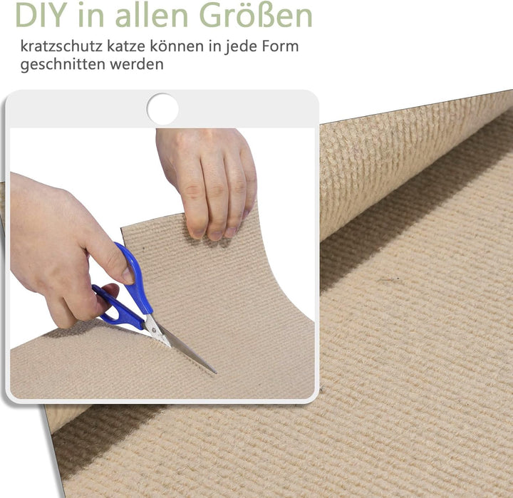 Selbstklebende Kratzschutzmatte für Sofa & Wand, 40x200 cm kratzschutz Sofa Katze - Trimmbarer Schut