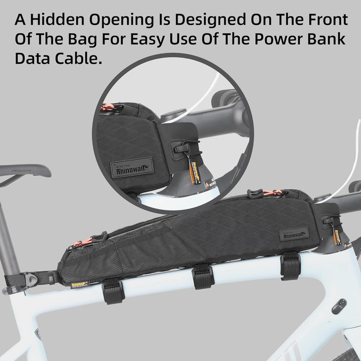 Fahrrad Oberrohrtasche Wasserdicht Rahmentasche Dreieckstasch Doppelseitige Netzbeutel für MTB Rennr
