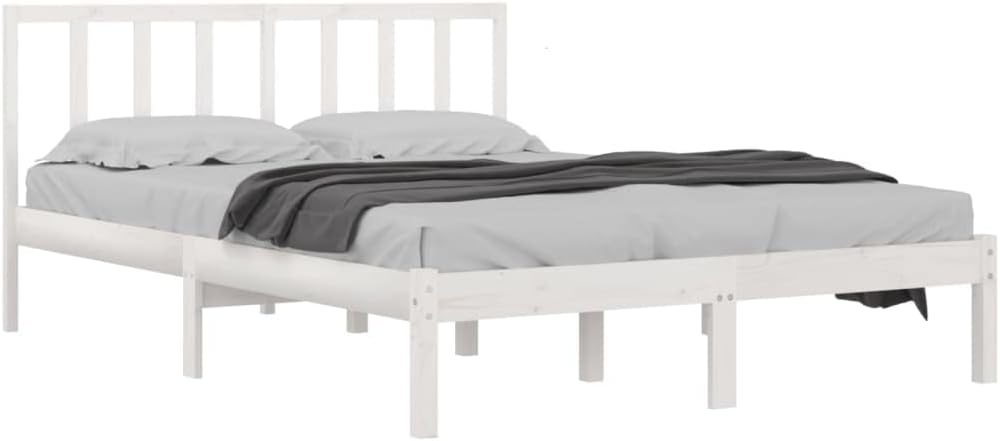 vidaXL Massivholzbett Holzbett Bett Doppelbett Bettgestell Bettrahmen Lattenrost Schlafzimmermöbel S