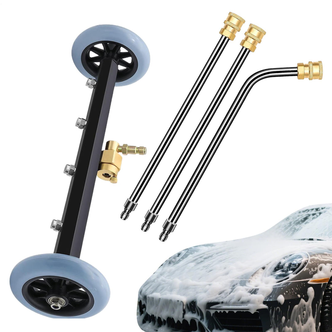 Auto Hochdruck Unterbodenreiniger - 16" Unterbodenwäsche Mit 2 Verlängerungsrohren & 60° Winkelstab,