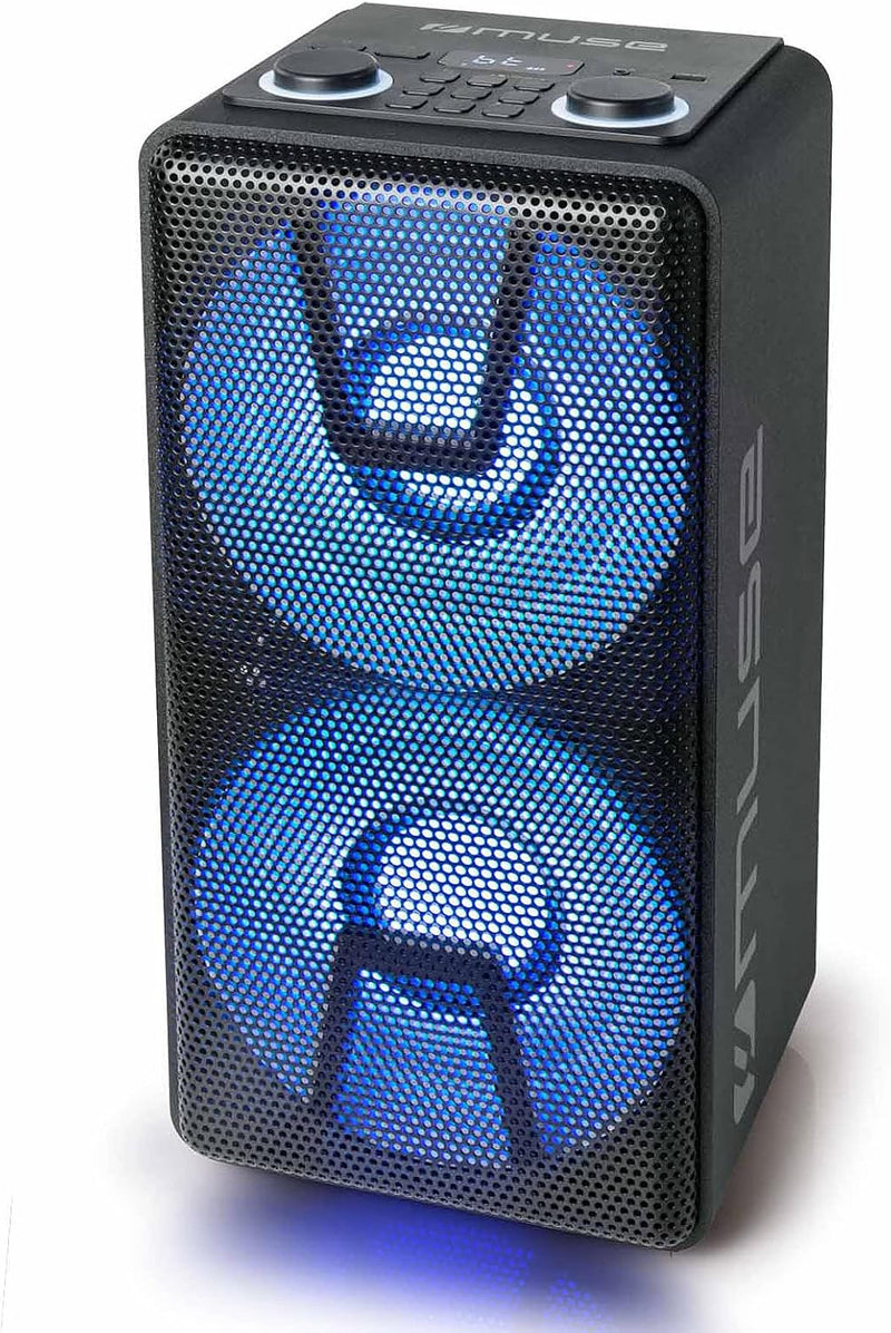 Muse M-1805 DJ Bluetooth-Lautsprecher, Schwarz, Party Box mit Akku