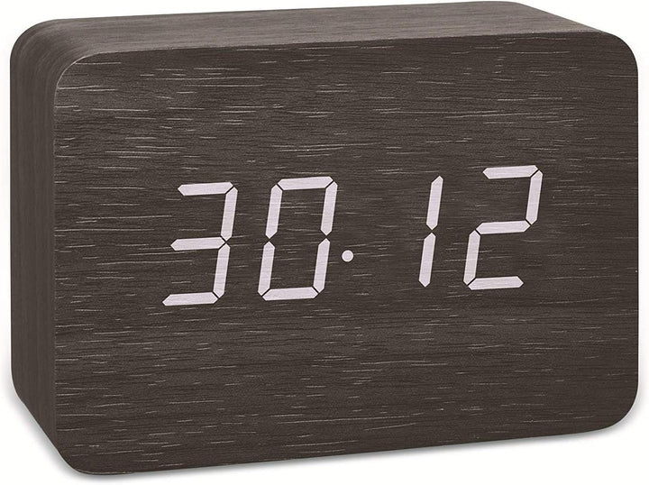 TFA -Dostmann 60.2549 Clocco Funk-Wecker (weiss schwarz mit Batterien)