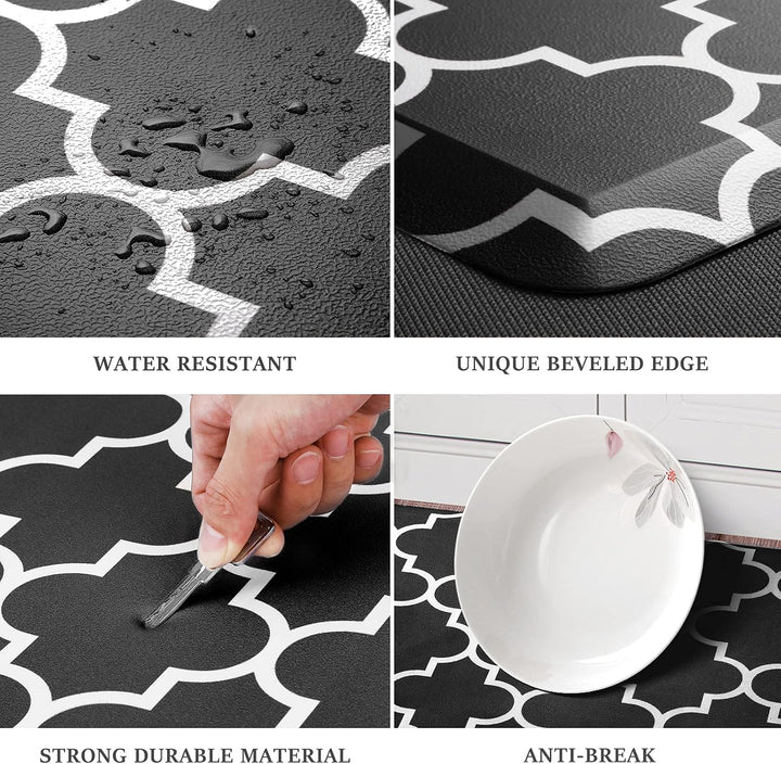 WISELIFE Gepolsterte Küchenmatte/Teppich, 43,9 x 71,1 cm, rutschfest, strapazierfähig, PVC, ergonomi