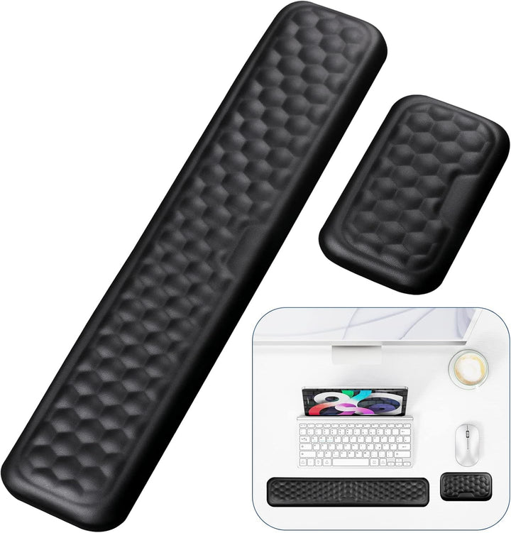 Giecy Handballenauflage Tastatur und Maus Set, weiche Memory Foam Ergonomische handgelenkauflage Set