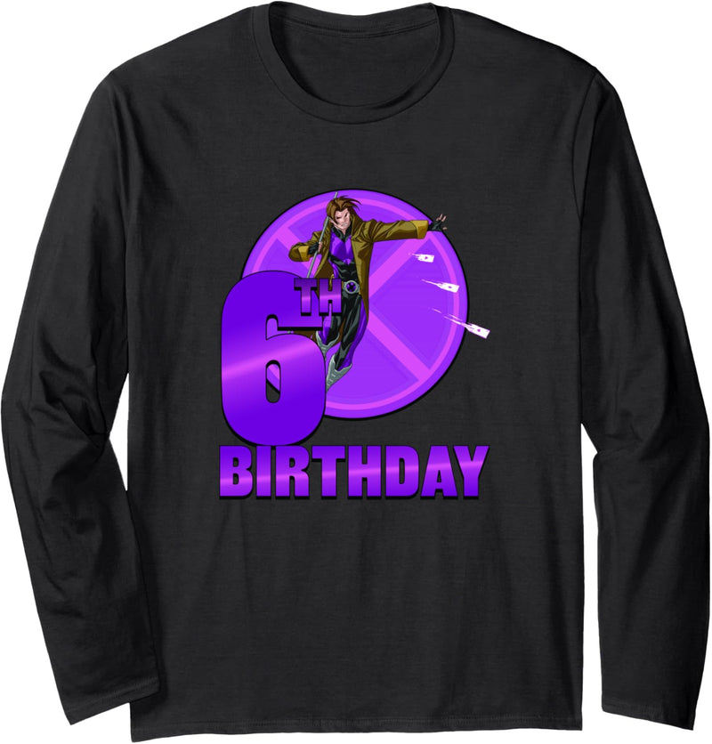 Marvel X-Men Gambit 6th Birthday Badge Langarmshirt