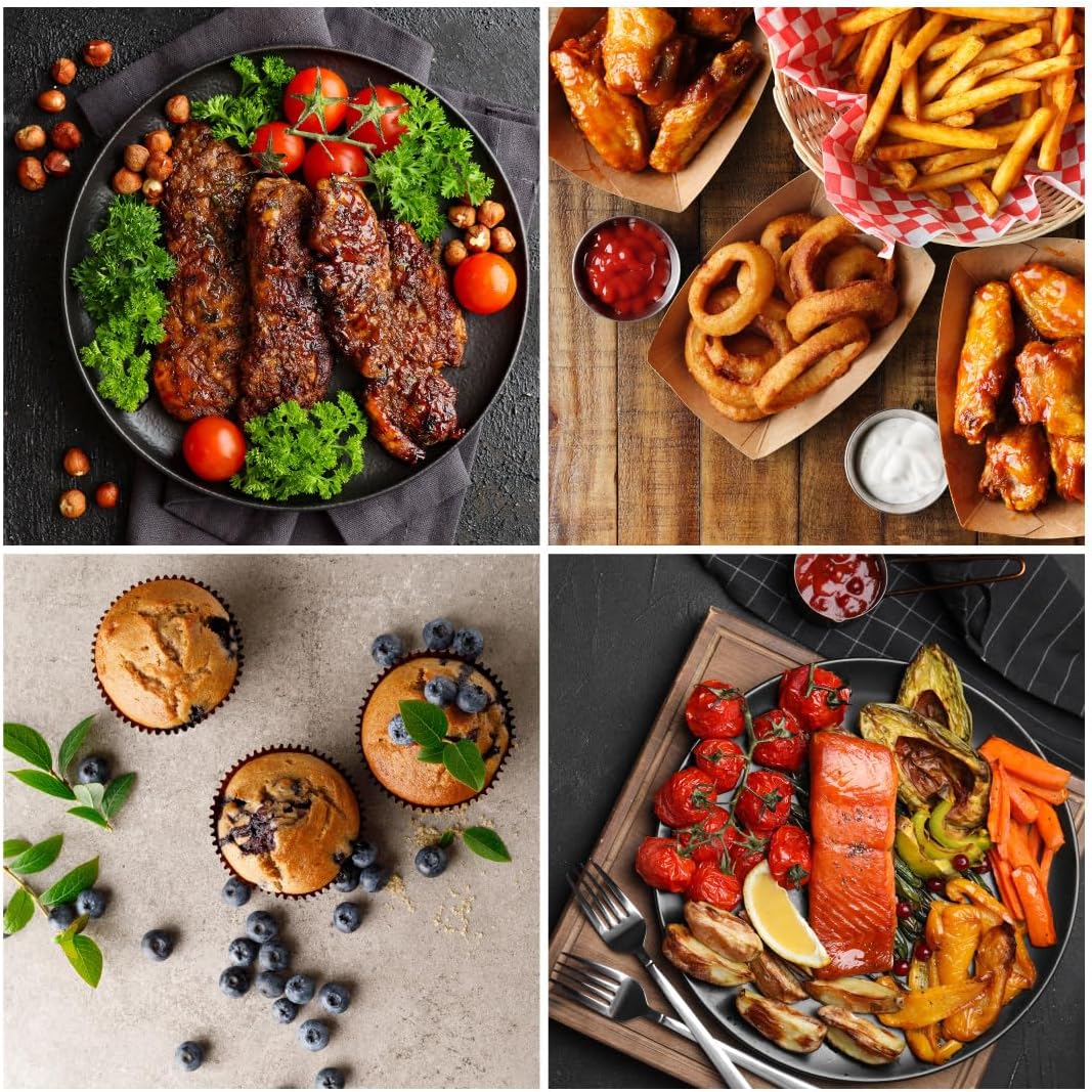 VERTENZ Taste 90 | Heissluftfritteuse Airfryer 9L in Zwei Körben Doppelkammer | 8 Automatische Menüs
