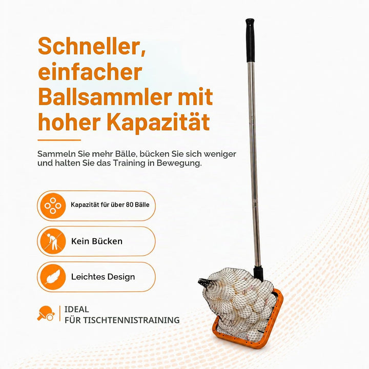 PICK 'N GO Tragbarer Ballpicker für Tischtennis, Ping Pong