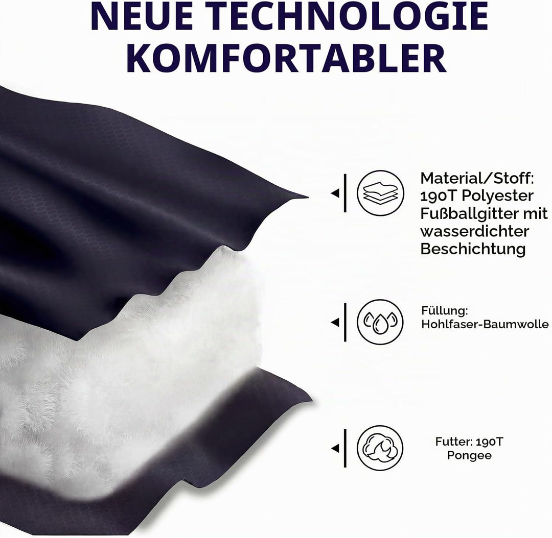 Schlafsack 3-4 Jahreszeiten -5°C bis 15°C (500GSM / 2kg), Winterschlafsack Outdoor für Erwachsene &amp;